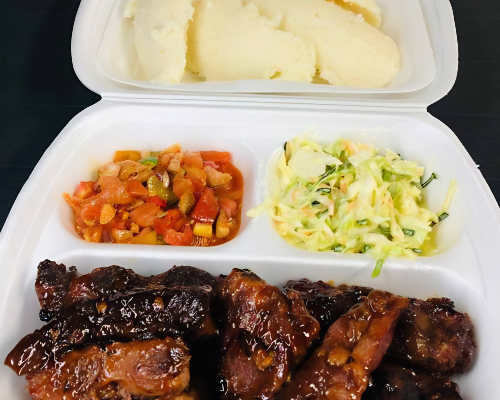 Ribs, Coleslaw, Pap & Chakalaka