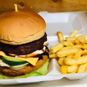 Egg, Double Patty, Cheese & Fries