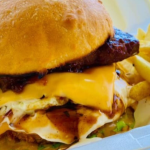 Rib Burger & Chips